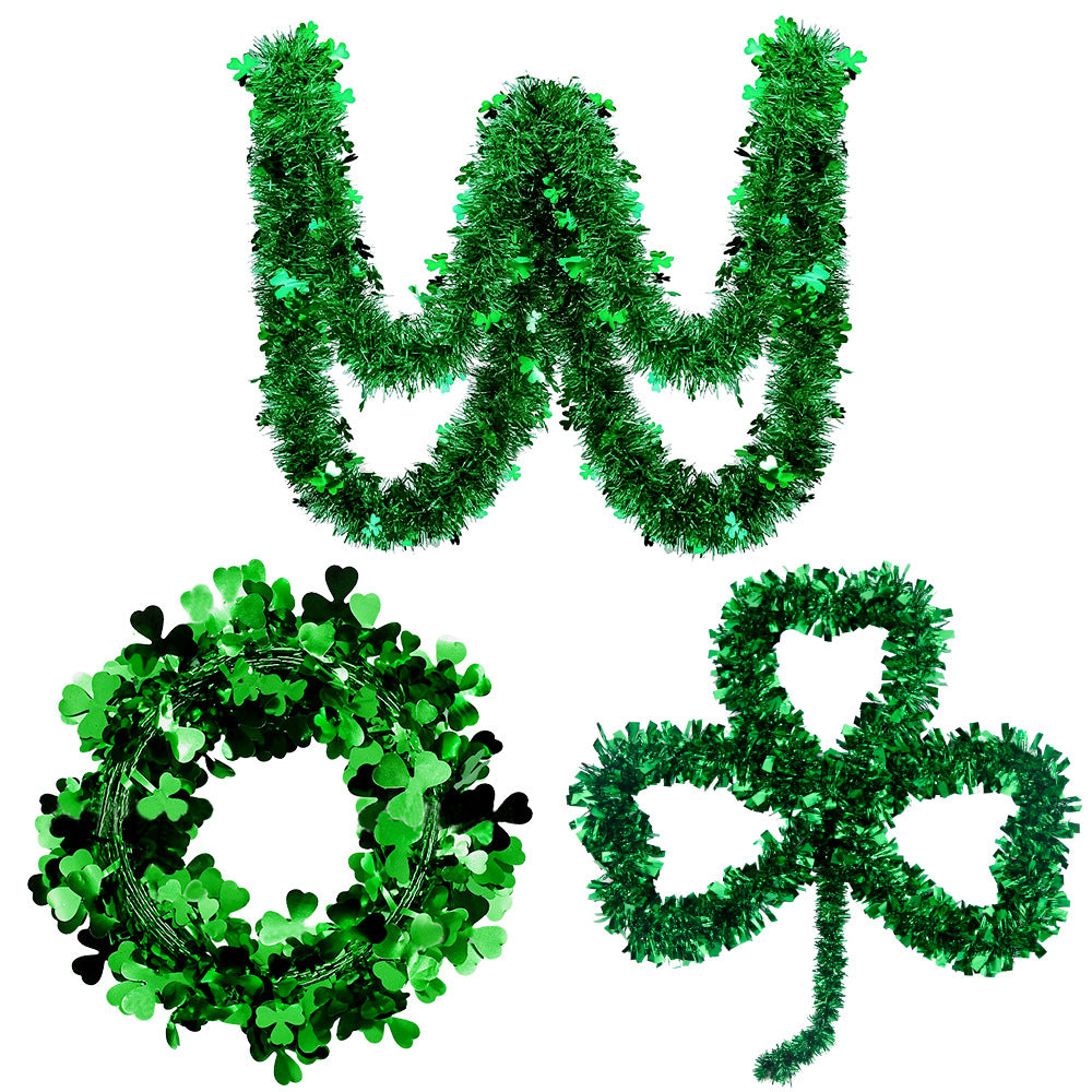 Wholesale PET Saint Patrick's Day Green Wool Top Festival Party Decoration